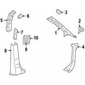 Volkswagen Kick Panel Trim - Genuine VW 7B0867271ADE5