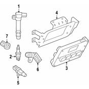 Volkswagen Engine Crankshaft Position Sensor - Genuine VW 7B0906433D