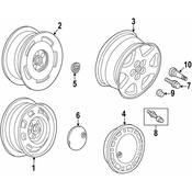 Volkswagen Wheel Cover - Genuine VW 7D0601147A091