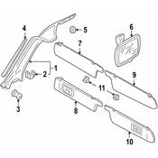 Volkswagen Sun Visor - Genuine VW 7D0857551P3PS