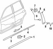 Volkswagen Body Trim Molding - Genuine VW 7L0853537C9B9