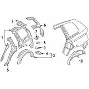 VW Wheel Housing Side Panel - Genuine VW 7L6809409F