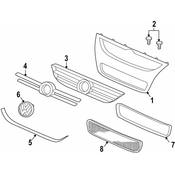 Volkswagen Grille Molding - Genuine VW 7L6853668D2ZZ