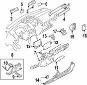VW Instrument Panel Trim Panel - Genuine VW 7L6857318C