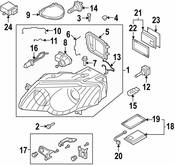 VW Headlight Control Module - Genuine VW 7L6941330