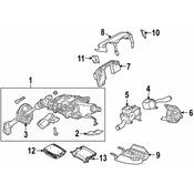 VW Steering Column Cover - Genuine VW 7L6953516A4A1