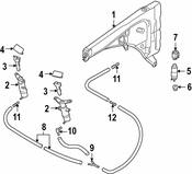 Audi VW Headlight Washer Hose Connector - Genuine VW Audi 7L6955873