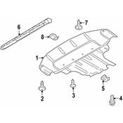 Audi Radiator Support Splash Shield - Genuine Audi 7L8825285A