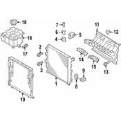Audi VW Radiator Spacer - Genuine Audi VW 7P0121365