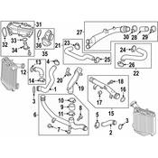 VW Turbocharger Intercooler Pipe - Genuine VW 7P0145832