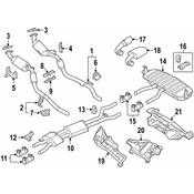 Audi VW Exhaust Bracket - Genuine VW Audi 7P0253047D