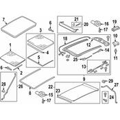 Volkswagen Sunroof Guide Jaw - Genuine VW 7P0898738A