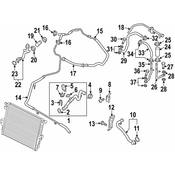 VW Engine Coolant Recovery Tank Hose - Genuine VW 7P6122447AD