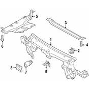 Volkswagen Radiator Support Tie Bar Bracket - Genuine VW 7P6805962C