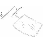 Volkswagen Windshield Molding Bracket - Genuine VW 7P6854541