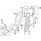 Volkswagen Console Cup Holder - Genuine VW 7P6885995JT7