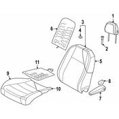 Audi VW Seat Armrest Cover - Genuine Audi VW 7T08811534PK