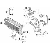 Audi Engine Coolant Reservoir Bracket - Genuine Audi 80A121260P