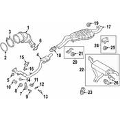 Audi Catalytic Converter - Genuine Audi 80A254252L