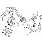 Audi Catalytic Converter - Genuine Audi 80A298200