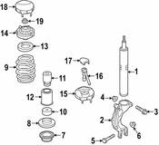 Audi Shock Mount Insulator - Genuine Audi 80A412109