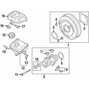 Audi VW Brake Master Cylinder O-Ring - Genuine Audi VW 80A611243