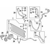 Audi A/C Refrigerant Discharge Hose - Genuine Audi 80A816721