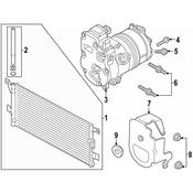 Audi A/C Compressor - Genuine Audi 80A816803E