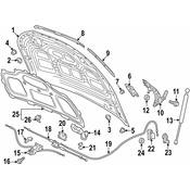 Audi Hood Release Cable - Genuine Audi 80A823531B