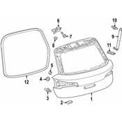 Audi Liftgate Support Strut Holder - Genuine Audi 80A827604ASTL