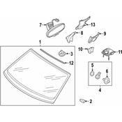 Audi Interior Rear View Mirror Cover - Genuine Audi 80A857519DT4