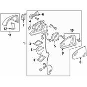 Audi Door Mirror Cover - Genuine Audi 80A857528GRU