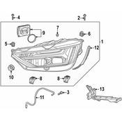 Audi Headlight Assembly - Genuine Audi 80A941784E