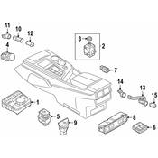 Audi Electronic Parking Brake Control Switch - Genuine Audi 80B927225