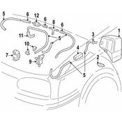 Audi VW Vacuum Line Bracket - Genuine Audi VW 811611797