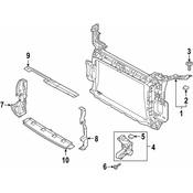 Audi Radiator Support Baffle - Genuine Audi 83A121285A