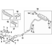 Audi VW Exhaust Muffler - Genuine Audi VW 83A253181Q