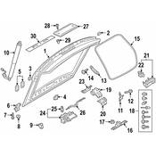 Audi Liftgate Support Strut Holder - Genuine Audi 83A827605