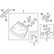 Audi Interior Rear View Mirror Cover - Genuine Audi 83A857519EP5