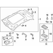 Audi Sun Visor - Genuine Audi 83A857552F7C0