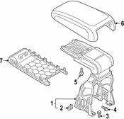 Audi Console Armrest Cover - Genuine Audi 83A864207A10A