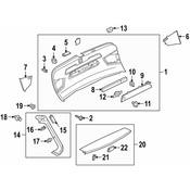 Audi Liftgate Trim Cover - Genuine Audi 83A8676084PK