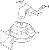 Audi Horn Bracket - Genuine Audi 83A951229