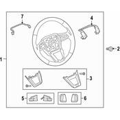 Audi Steering Wheel Radio Controls - Genuine Audi 83A951523AXHA