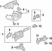 Audi Steering Column Cover - Genuine Audi 83A953512C4PK