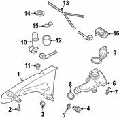 Audi Washer Fluid Reservoir Filler Pipe - Genuine Audi 83A955462