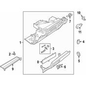 Audi Glove Box Door Cover - Genuine Audi 83B857121