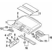 Audi Sun Visor Cover - Genuine Audi 8958576217NP