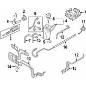Audi Power Steering Reservoir Line Hose - Genuine Audi 8E0422887AE