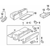Audi Glove Box Door Hinge - Genuine Audi 8E08980408C1